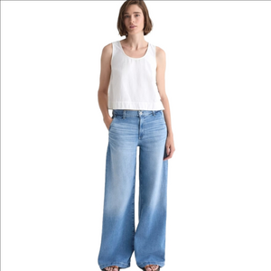 AG Goldshmeid Stella Jean Low Slung Palazzo Wide Leg Super Soft Medium Wash 27